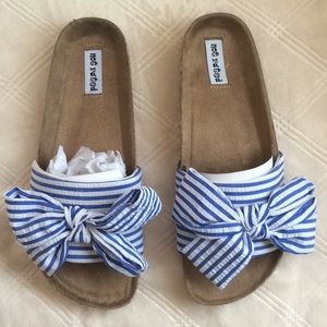Not Rated Women’s  Hilda Blue/White Sandal
